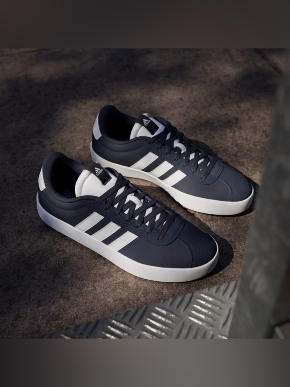 🆕 adidas VL Court 3.0 Men’s Size 10.5 Navy White Sneakers Casual Skate Shoes NIB